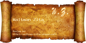 Waltman Zita névjegykártya