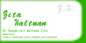 zita waltman business card